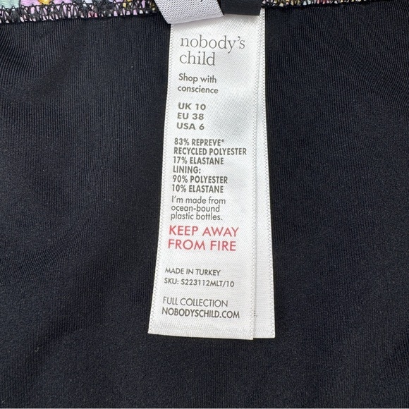Nobody’s Child Jemina Frill Trim Bikini Bottoms US Sz 6 NWT Eco-Friendly Floral - Picture 6 of 8